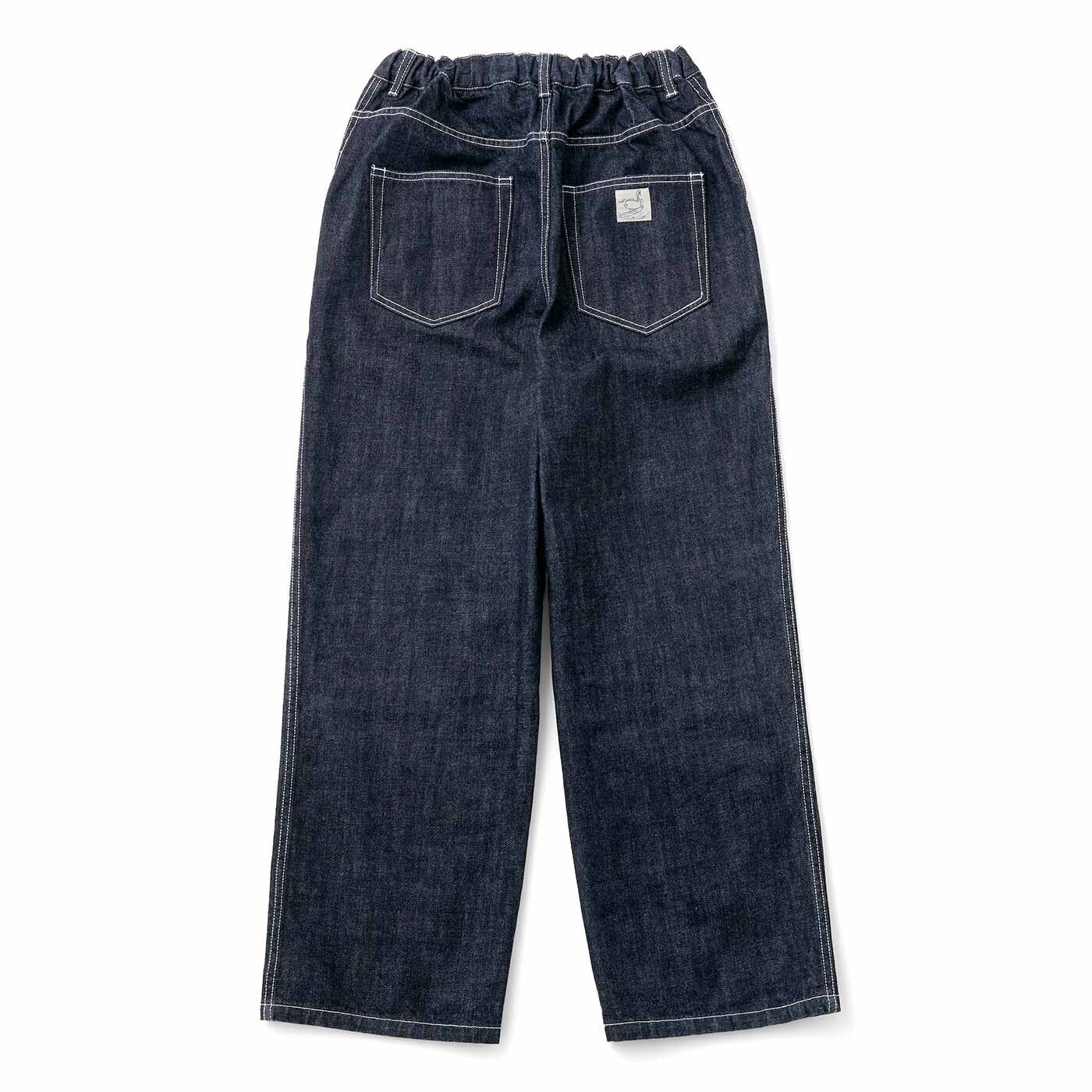 SAANA JA OLLI [サーナヤオッリ]|サーナ ヤ オッリ 広島・福山で出合った パッチポケットストレートデニムパンツ〈インディゴネイビー〉|BACK