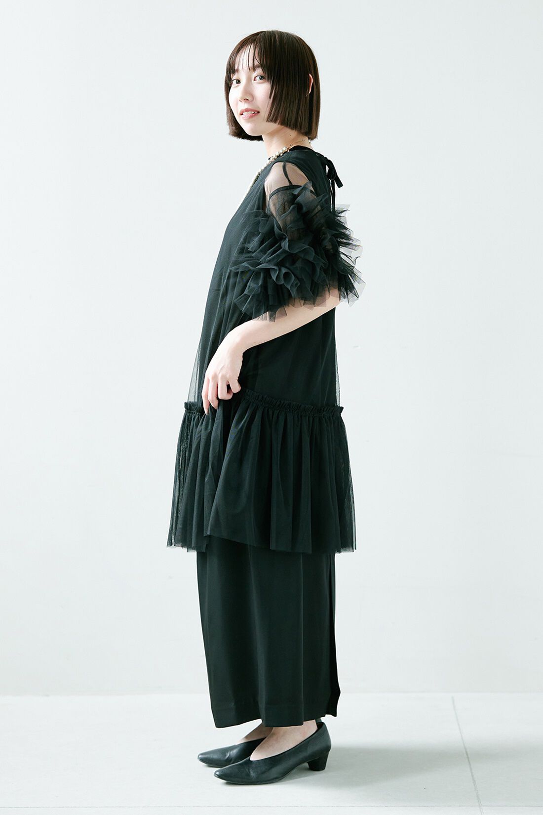 MEDE19F|桜の木のウッドパールネックレス　ＴＦＳのコーディネート|【着用サイズ】ワンピースセット：MP