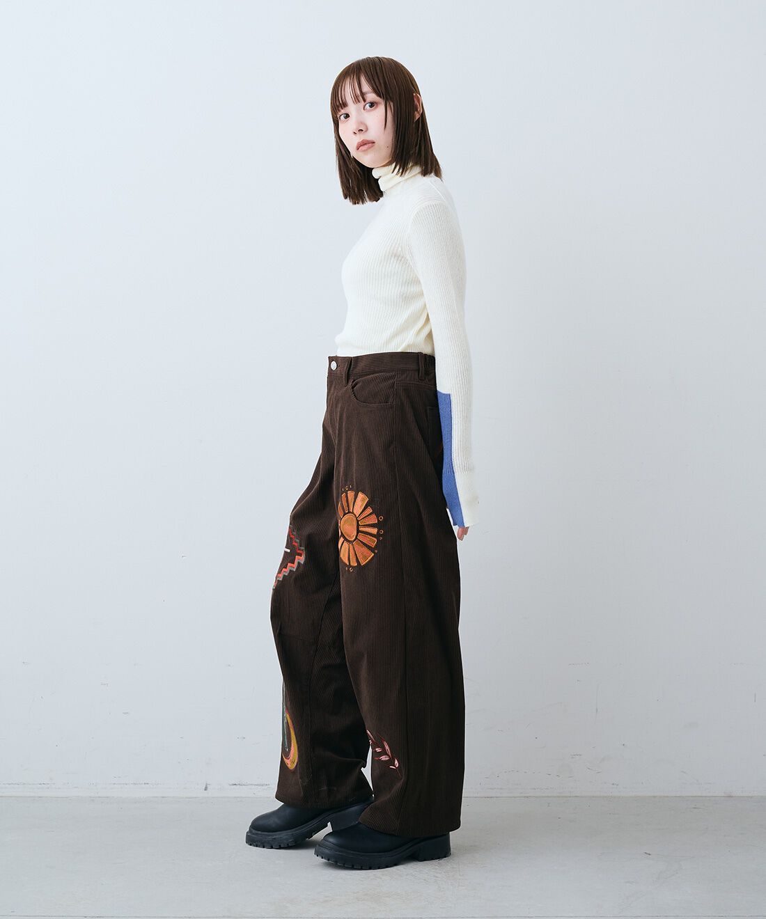 MEDE19F [メデ・ジュウキュウ]|綿 タートルニットの会のコーディネート