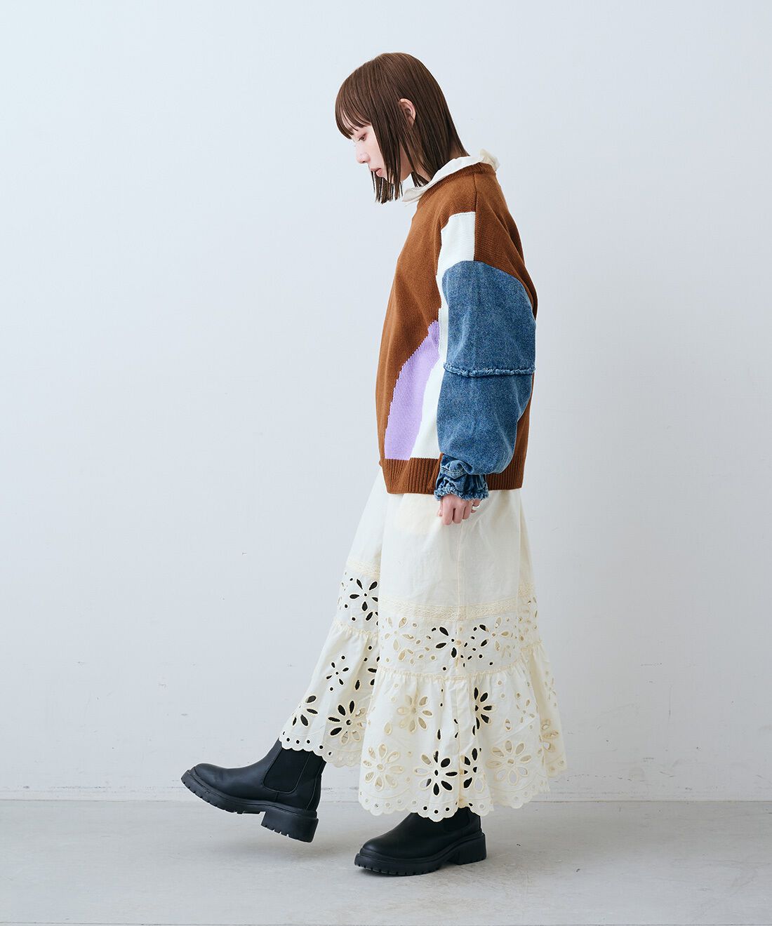 MEDE19F|ヴィンテージライク ネグリジェワンピース〈クリーム〉のコーディネート