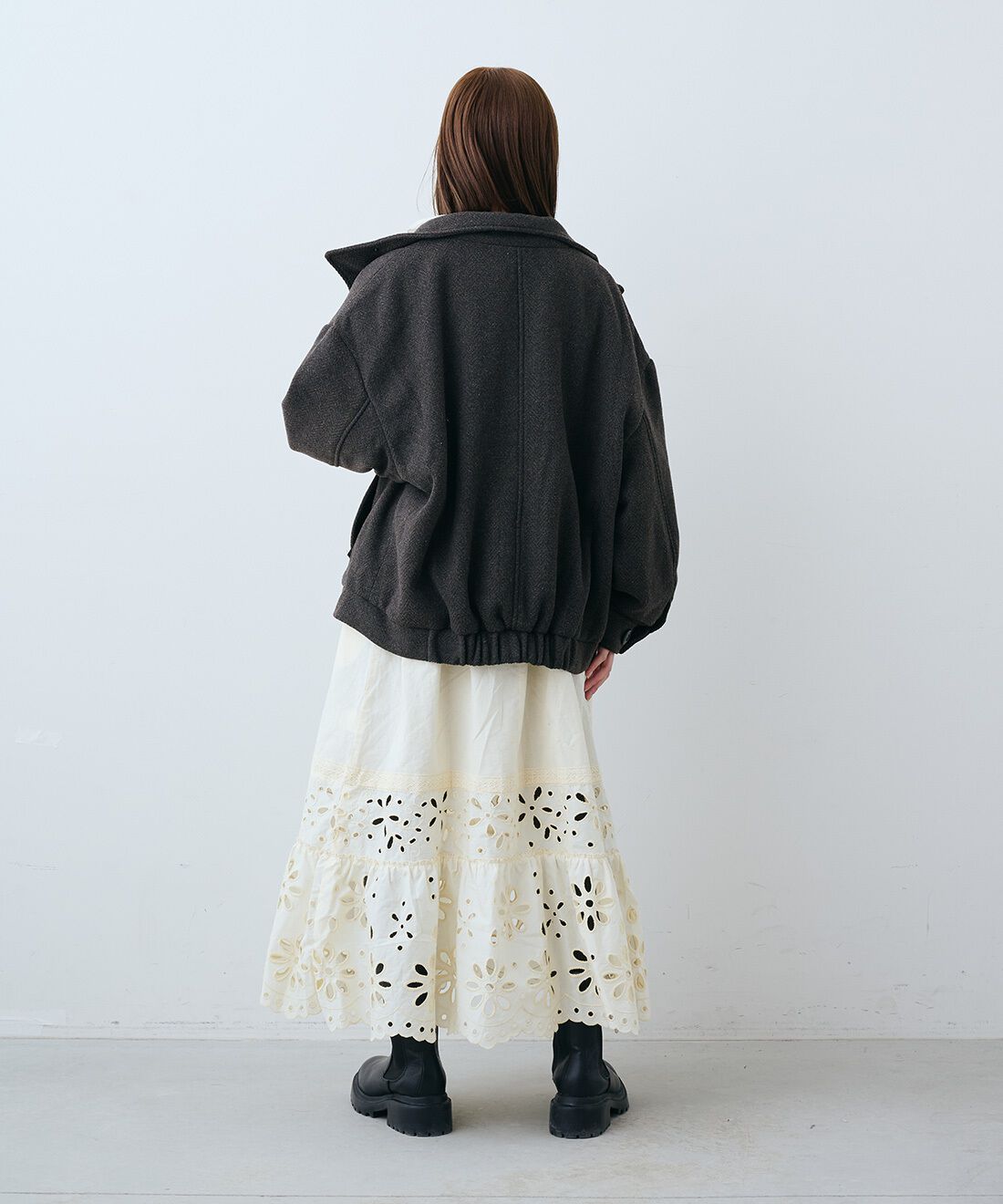 MEDE19F [メデ・ジュウキュウ]|ヴィンテージライク ネグリジェワンピース〈クリーム〉のコーディネート