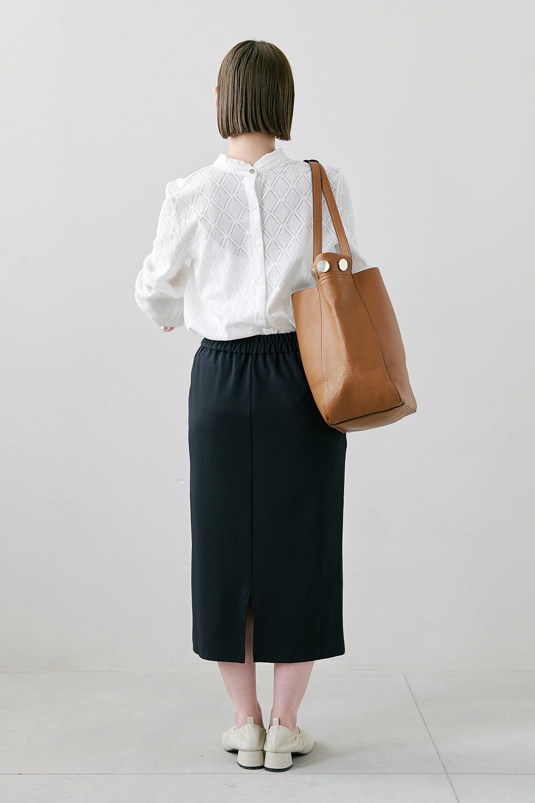 Live in  comfort|花粉リリース UVカット 純紺 バレエフィット （R）  スカート 〈ダークネイビー〉のコーディネート