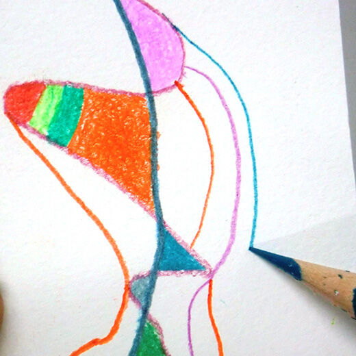 ミニツク特急便|脳がめざめるお絵かきプログラム　色えんぴつ編用　紙セット10「つながる夢の道」