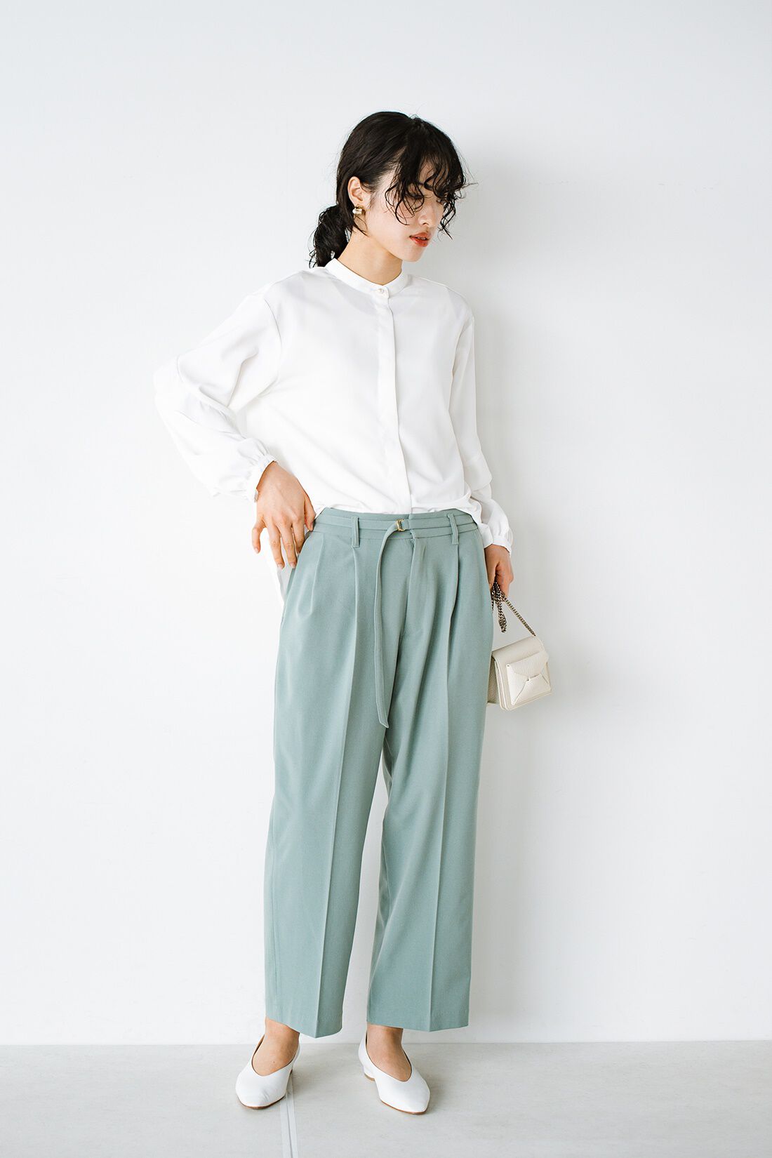 haco!［ハコ］|ANNA LUNA　強撚ストレッチベルト付バレルパンツ