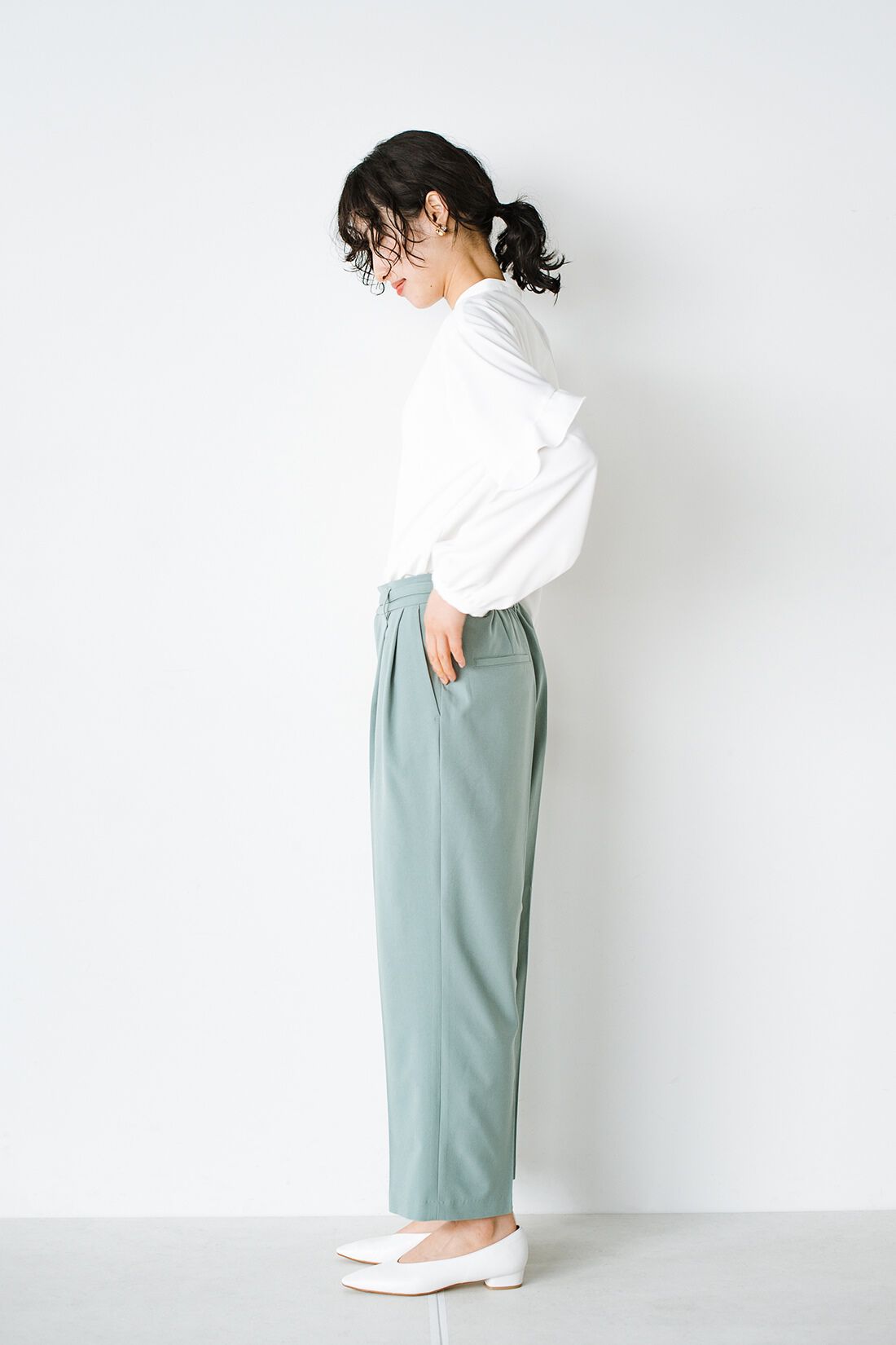 haco!［ハコ］|ANNA LUNA　強撚ストレッチベルト付バレルパンツ