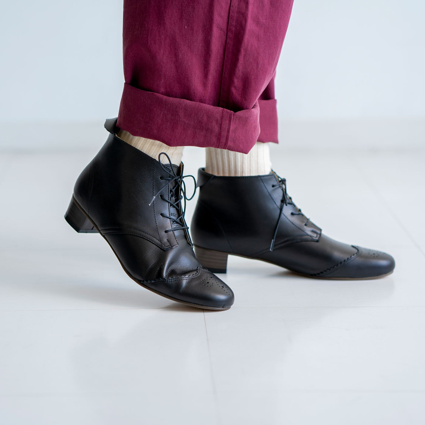 フェリシモギフトショップ|長田の靴メーカーと作った 職人本革のメルヴェイユブーツ〈ブラック〉 [本革 靴：日本製]