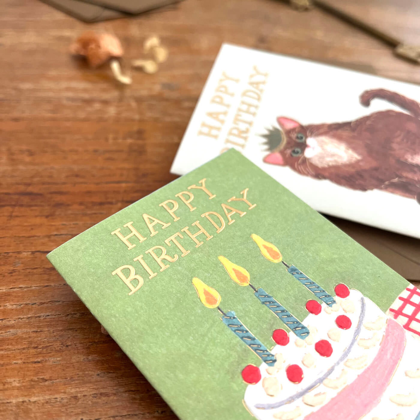 フェリシモギフトショップ|［Fu&rsquo;s Note］そで山かほ子　バースデイミニカード〈封筒付き〉５種類セット