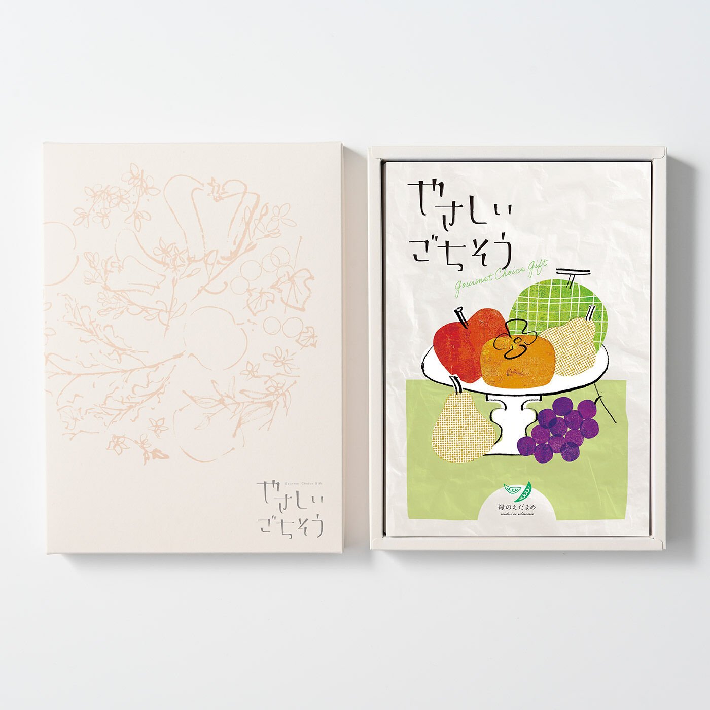 フェリシモギフトショップ|カタログギフト『やさしいごちそう〈緑のえだまめ〉』|専用化粧箱に入れてお届けします。