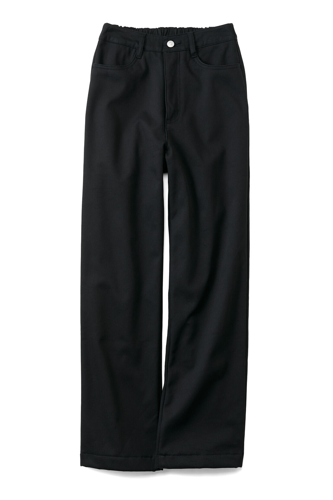 フェリシモギフトショップ|リブ イン コンフォート ぬくぬくでしあわせ ゆったりはける裏ボアワイドパンツ〈ブラック〉|〈ブラック〉