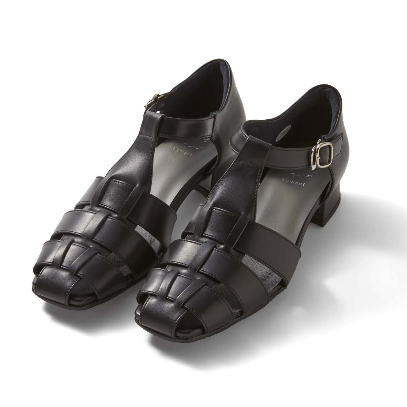 フェリシモギフトショップ|el:ment　神戸・長田の職人仕立て 足あたりやさしい本革グルカサンダル〈スミ〉