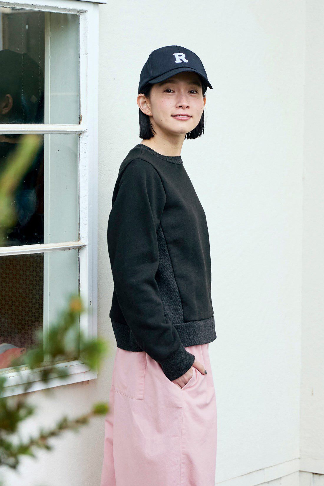 フェリシモギフトショップ|サニークラウズ 杢とソリッドのバイカラートレーナー〈レディース〉黒|身長162cm/ワンピースMサイズ/ボトムスMサイズ