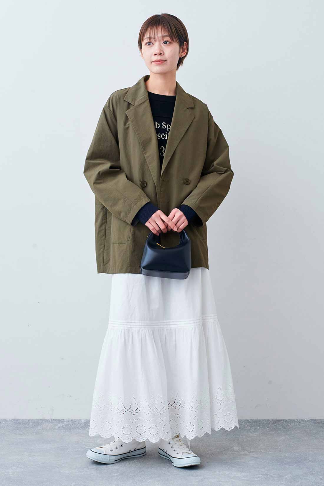 フェリシモギフトショップ|リブ イン コンフォート&times;500色の色えんぴつコラボ トルコオーガニックコットン五分袖Tシャツ〈ネイビー〉|これは参考画像です。お届けするカラーとは異なります。