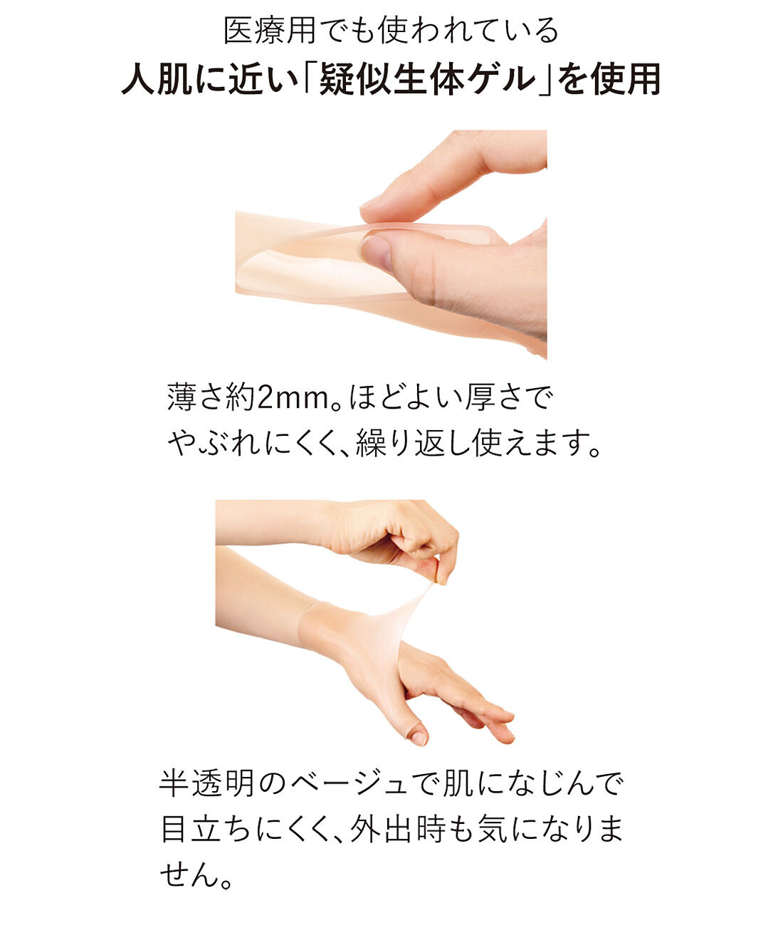フェリシモギフトショップ|皮膚にぴったりフィット　水仕事もできる手首ゲルサポーター