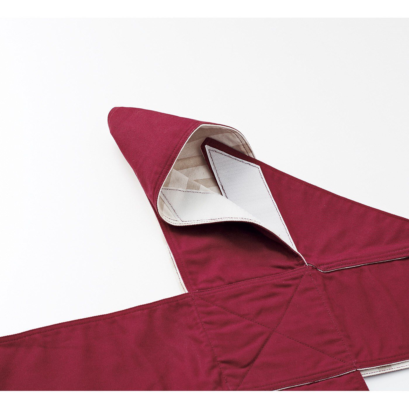 フェリシモギフトショップ|ベーシック抱っこひも　ボルドー&times;グレーボーダー|面ファスナー仕様で簡単装着！