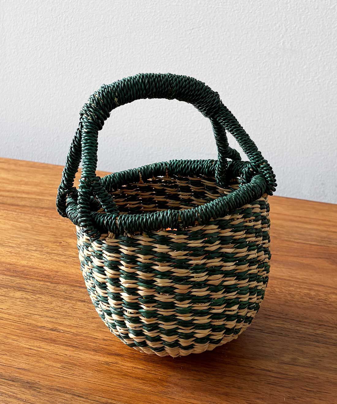 mensha!［メンシャ！］|【mensha! SELECT】ガーナで編まれたブルキナバスケット ミニサイズ