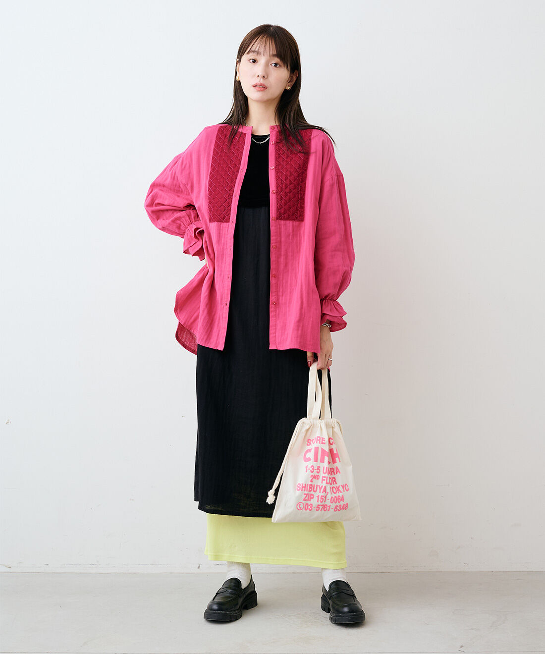 mensha!|mensha!　ガーゼフライスが気持ちいい カットソーレイヤードスカートの会|モデル身長：169cm　着用サイズ：M