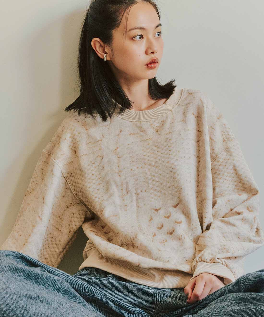 mensha!|まるでニット！？ 軽くてやわらかな ガーゼ裏毛トップスのコーディネート