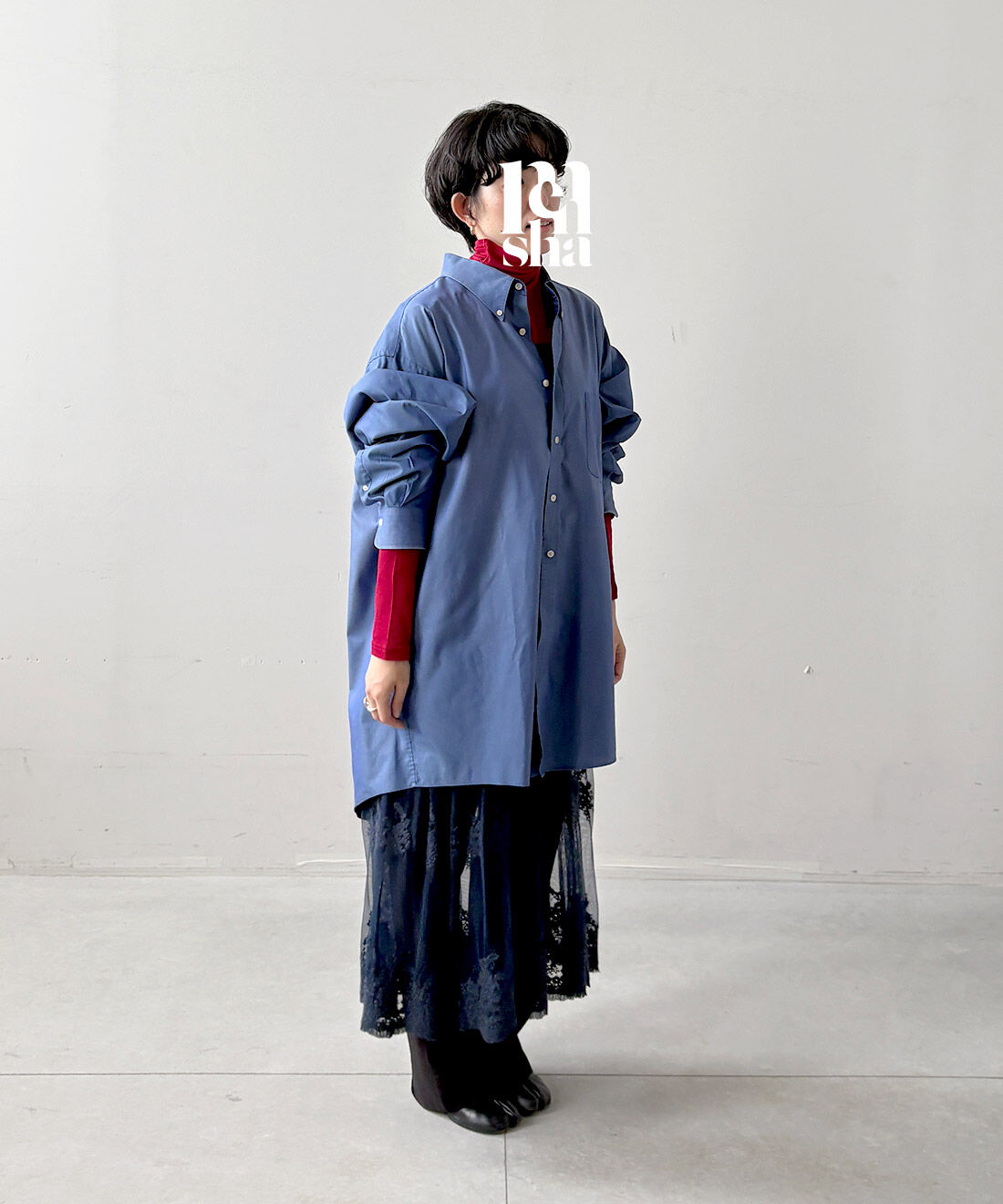 mensha!|チュールレースとガーゼのキャミワンピースのコーディネート