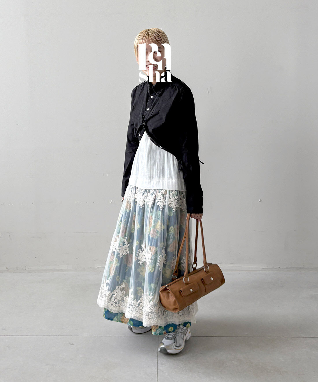 mensha!|チュールレースとガーゼのキャミワンピースのコーディネート