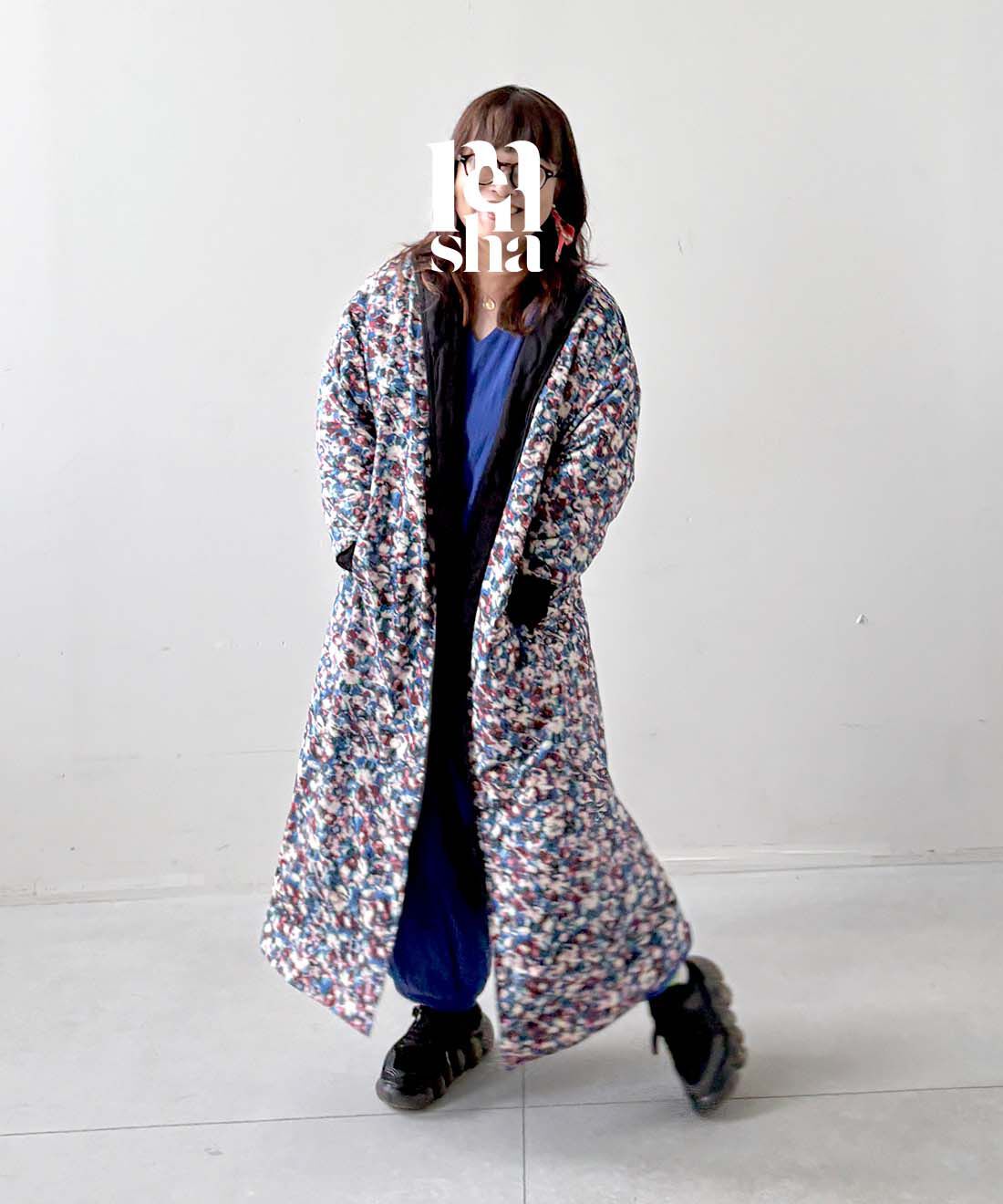 mensha!［メンシャ！］|ガーゼでドレスアップオールインワン〈サファイアブルー〉のコーディネート