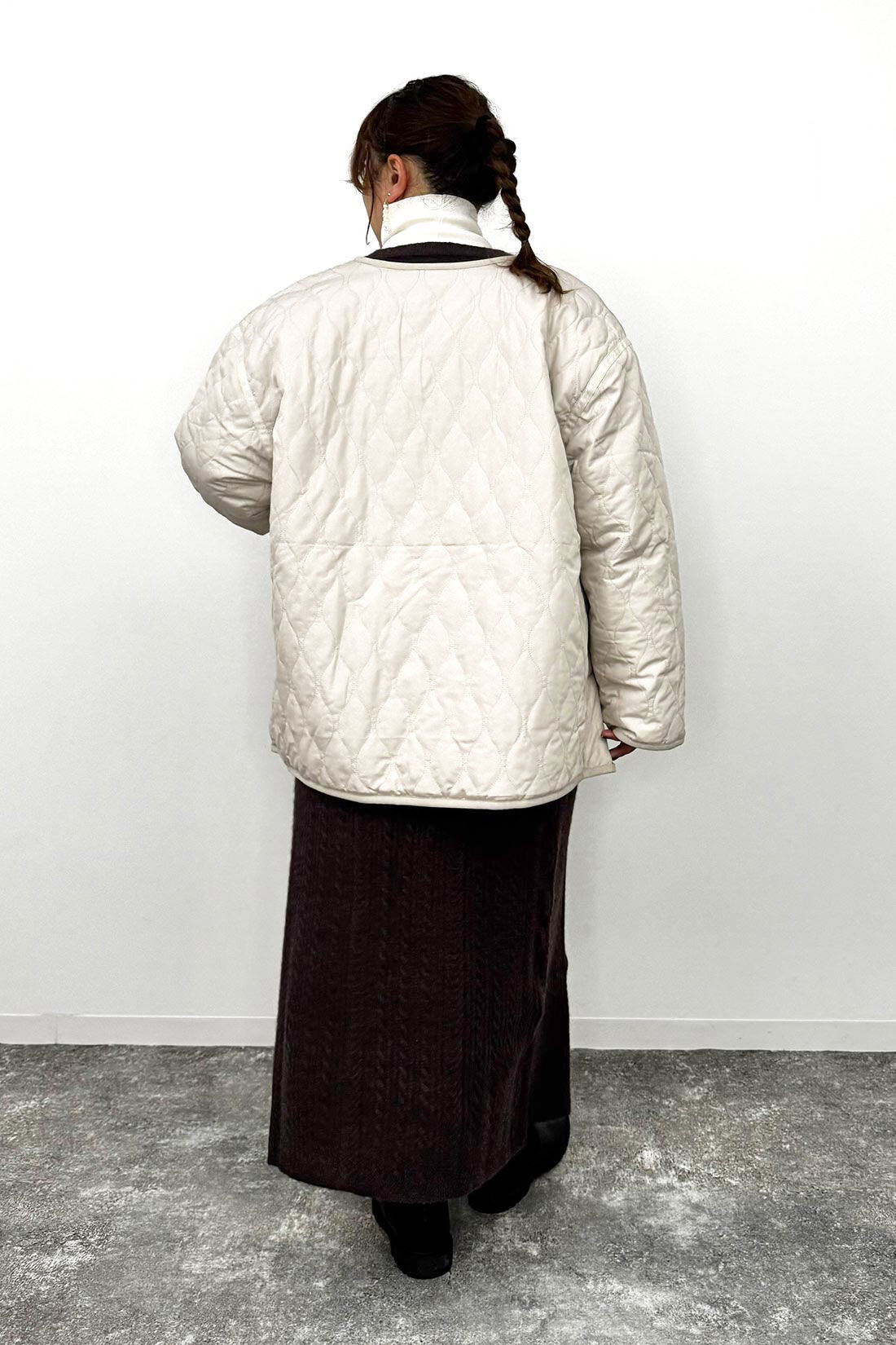 Live in  comfort|モリス キルティングリバーシブルコート〈ライトベージュ〉のコーディネート