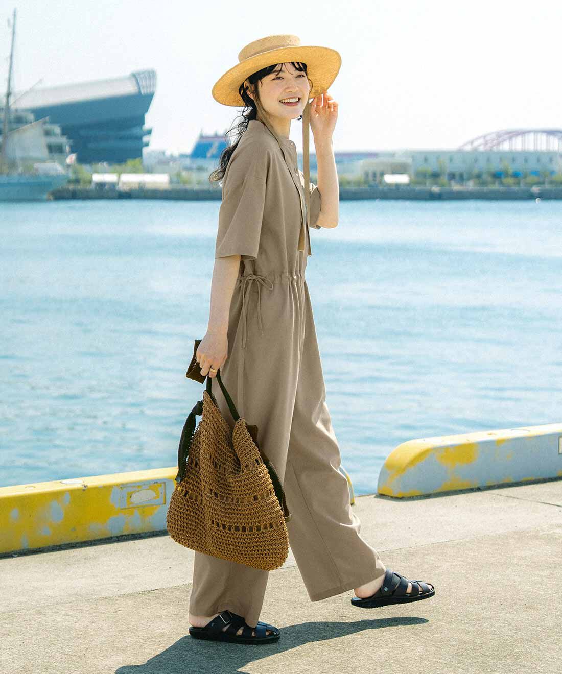 Live in comfort［リブインコンフォート］|リブ イン コンフォート 莉子さんとつくった 季節を問わずに使える クラフト感たっぷりの手編みペーパーバッグ〈メープルブラウン〉