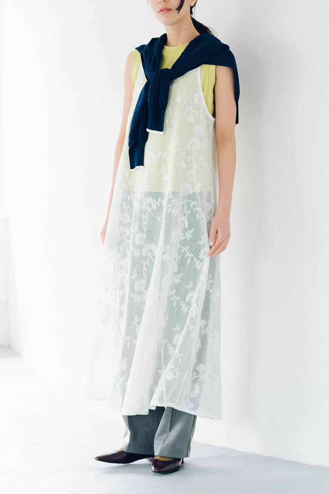 Live in  comfort|リブ イン コンフォート トレンドライクでおしゃれ見えする レースのキャミワンピース