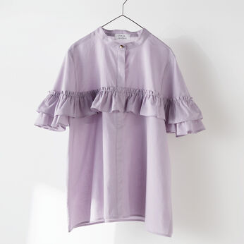 Live in comfort［リブインコンフォート］ | 大人フリル半袖ブラウス〈ＰＵ〉リブイン