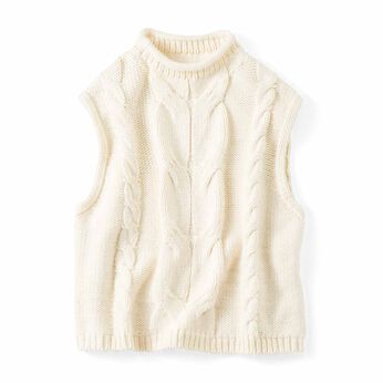 Live in  comfort | ざっくりニットベスト〈ＩＶ〉リブイン