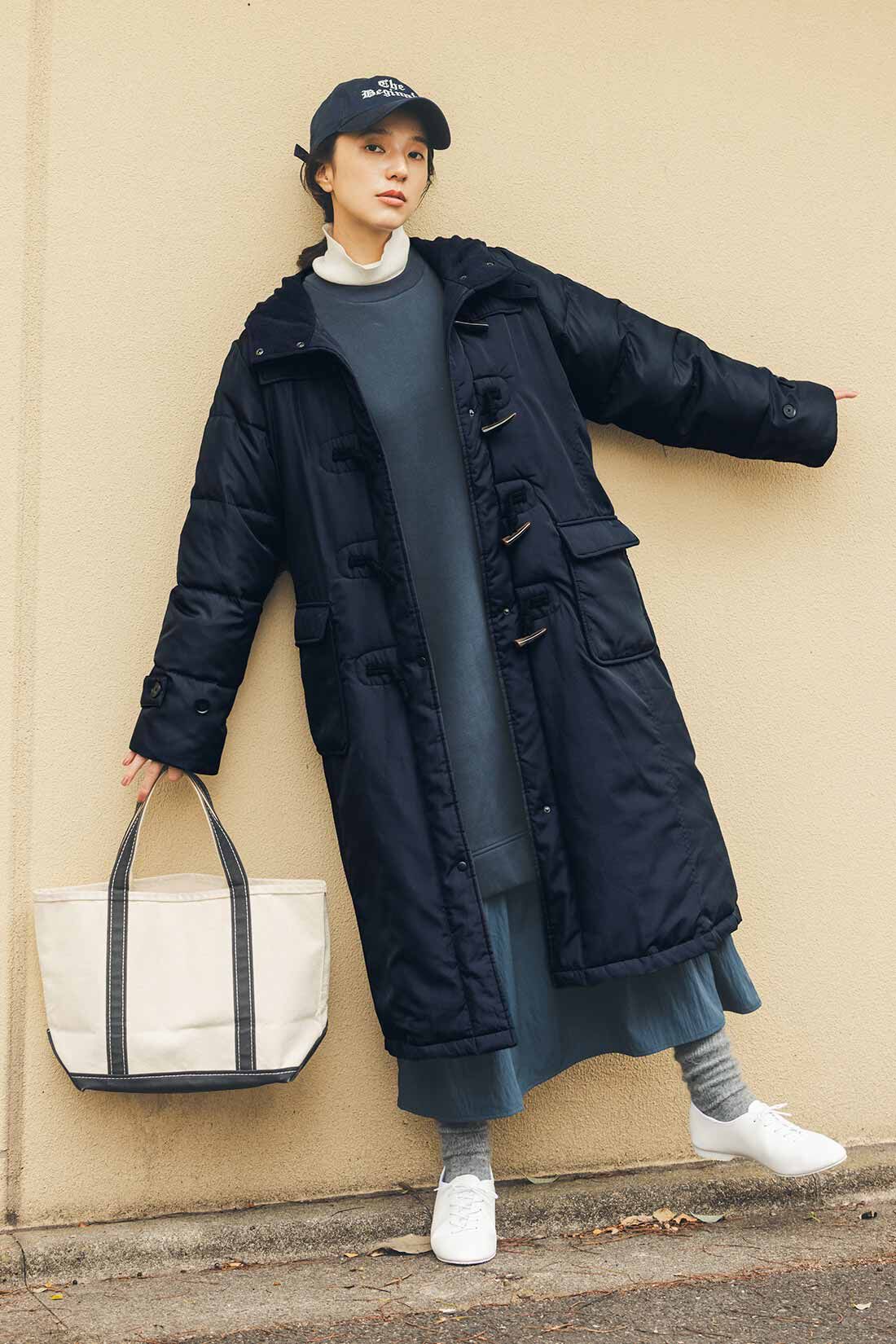 Live in comfort［リブインコンフォート］|リブ イン コンフォート 異素材遣いで品のよい 裏起毛カットソーワンピース