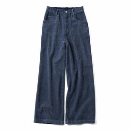 Live in  comfort | 両面起毛で着心地やわらかシェニール デニム パンツ〈インディゴ〉