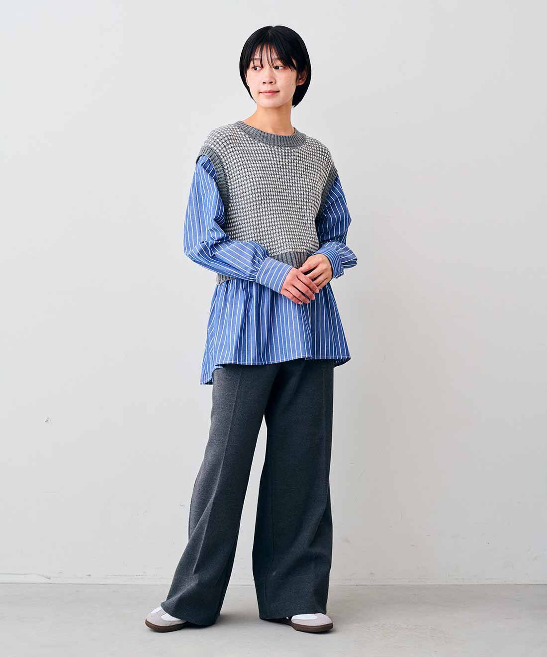 Live in comfort［リブインコンフォート］|リブ イン コンフォート すぽっと着るだけでコーデが完成！ 着心地らくちん シャツドッキングニットチュニック