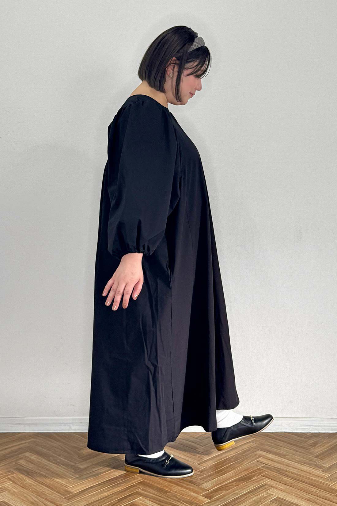 はまじ ビット 上品 やわらか フラット シューティ ブラック 黒のコーディネート