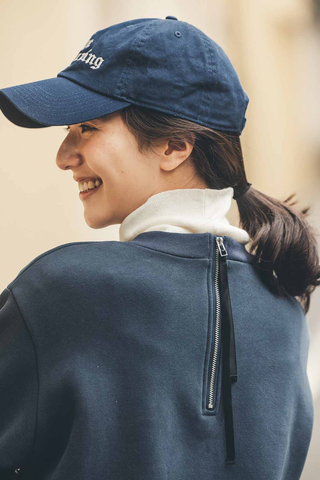 Live in comfort［リブインコンフォート］|リブ イン コンフォート 異素材遣いで品のよい 裏起毛カットソーワンピース