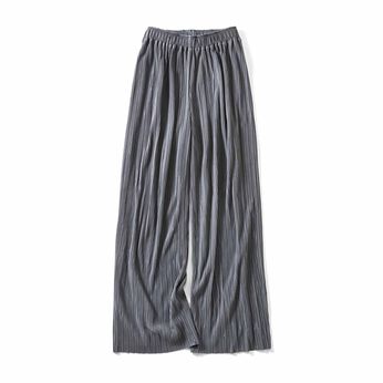 Live in  comfort | 伸びやからくちんプリーツパンツ〈ＧＹ〉リブ