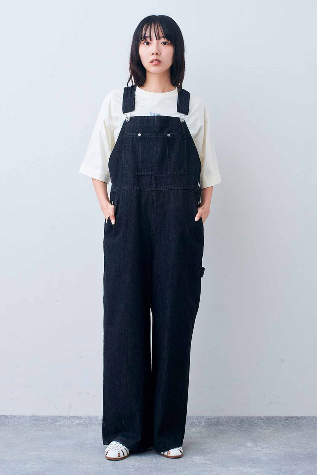 Live in comfort［リブインコンフォート］|リブ イン コンフォート 人気スタイリスト 石上 美津江さんとつくった これが正解！ 大人のこなれサロペット〈ブラックデニム〉