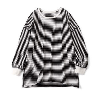 Live in  comfort | やわらか伸びやかボーダートップス