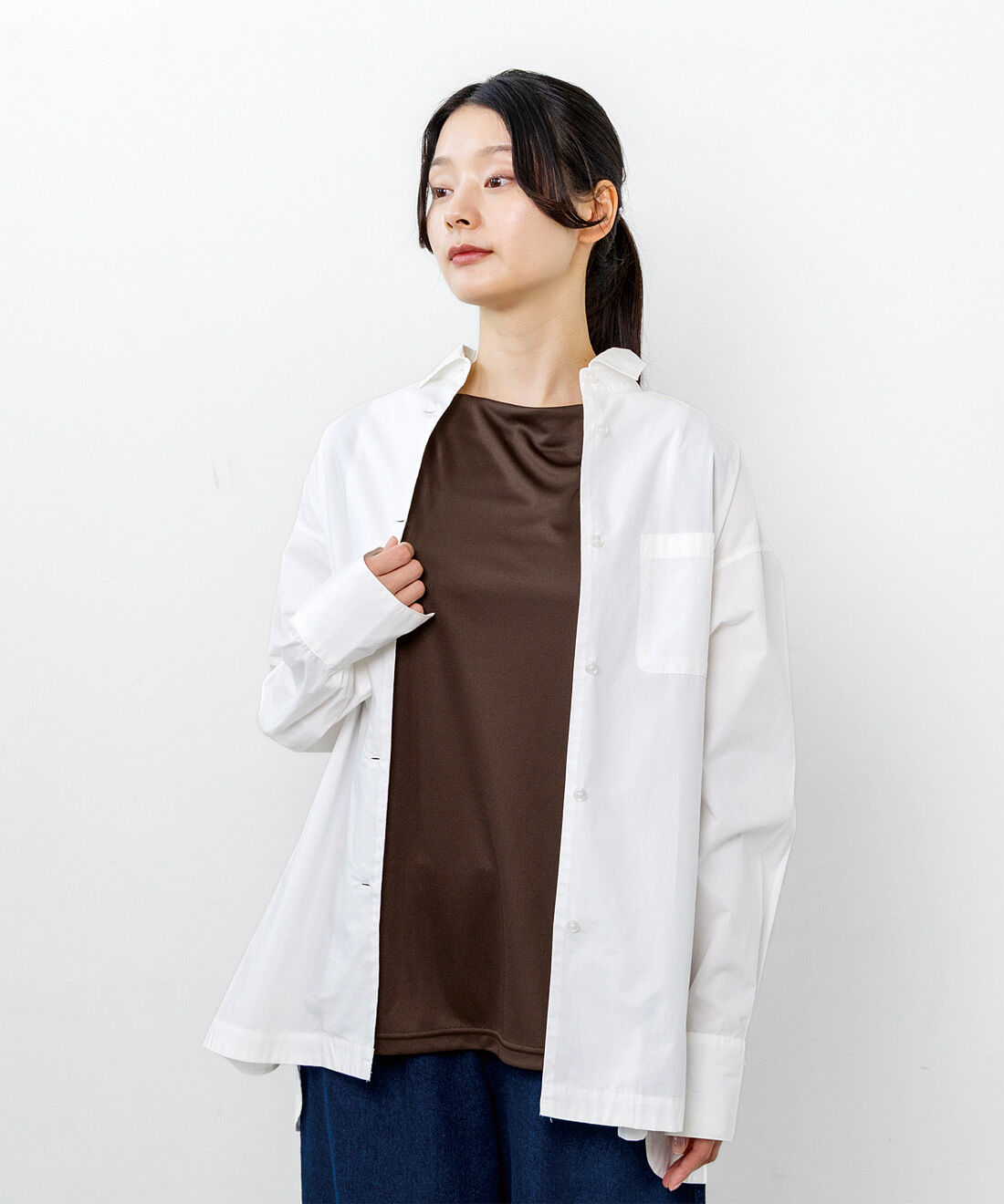 flufeel［フラフィール］|二の腕肩肉すっきり華奢見え　凛（りん）とした装いで颯爽と　ボートネックタンクの会