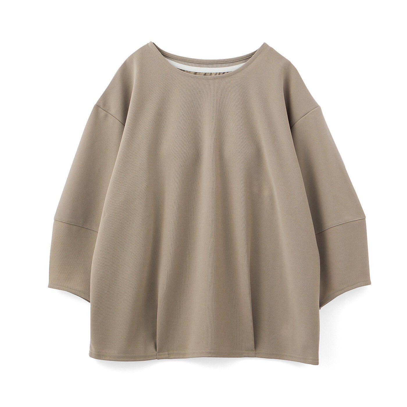 flufeel|着るだけ背筋ピン！　肩甲骨サポートヨガ気分　カップ付きトップスの会|〈グレージュ〉