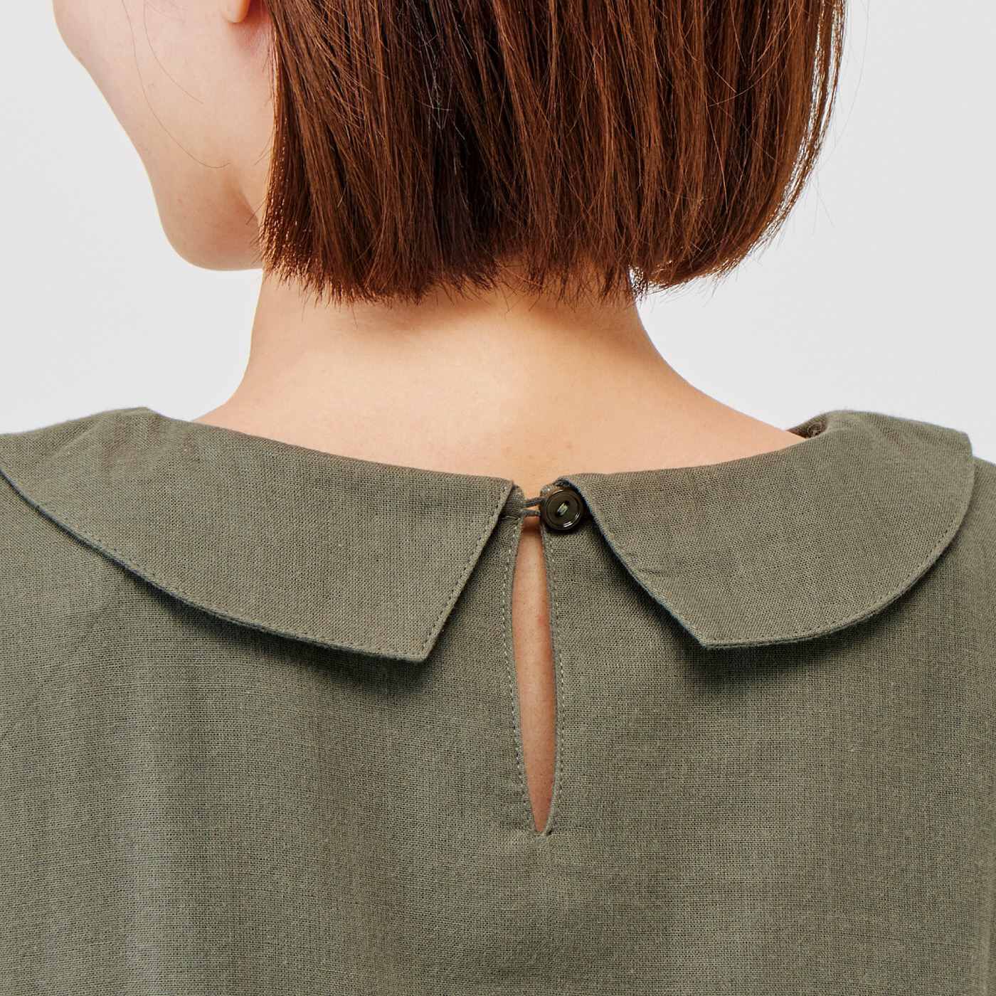 flufeel|ユルセルフ　何もしたくない日の味方 綿１００％のダブルガーゼワンピースの会|かぶってボタンを留めるだけで、着脱らくちん。