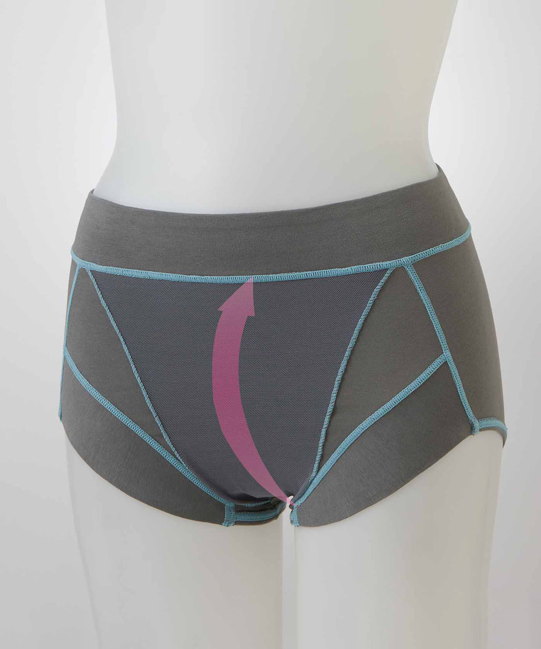 flufeel［フラフィール］|骨盤底筋引き上げサポート 肌当たりも考えた バイカラー綿混ショーツの会|Front