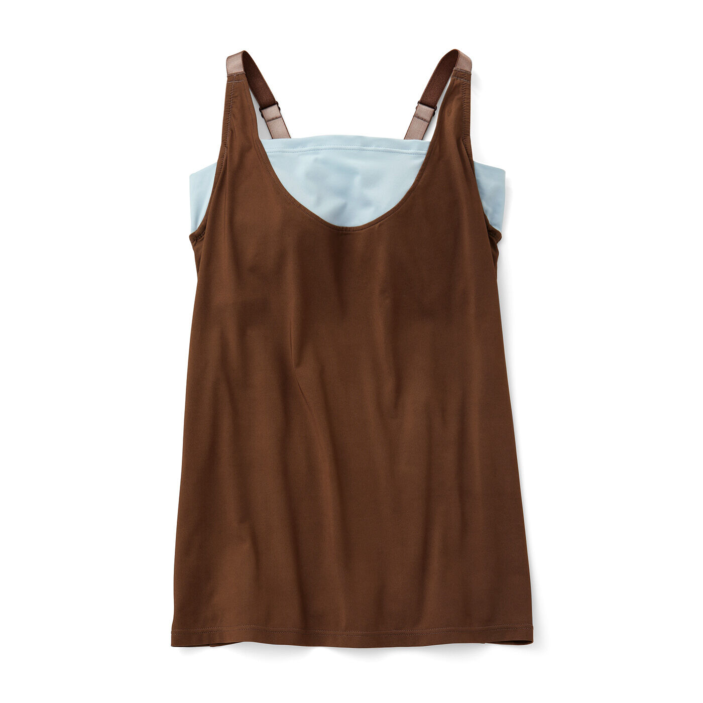 flufeel|大きいさんも快適な らくにきれいをかなえる ワイヤーで支えるブラキャミソール〈L～3L〉の会|〈ココア×ミント〉