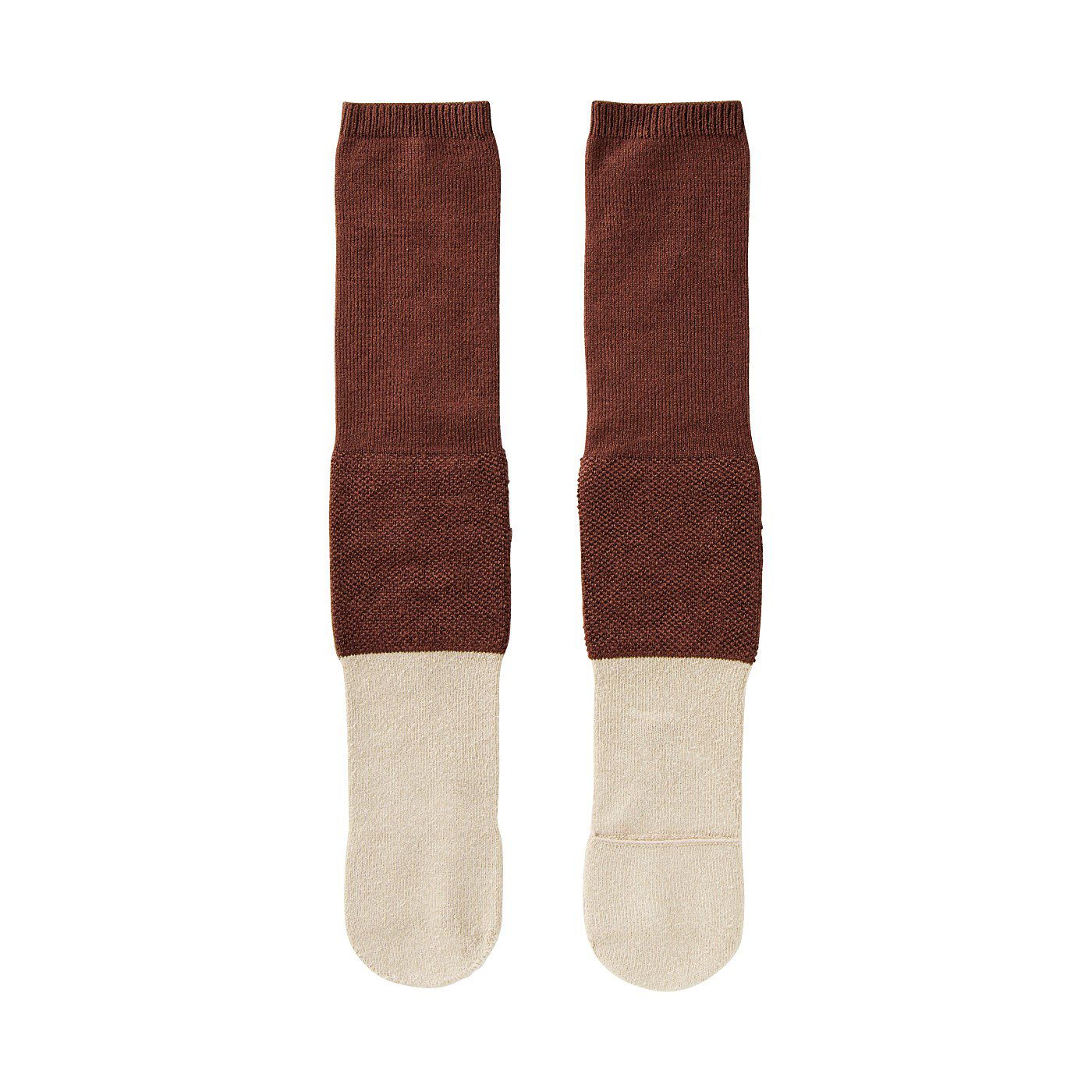 flufeel|足もとシルク85％以上　こだわり設計で24時間快適　重ね着見えロングソックスの会|〈ウォールナット〉