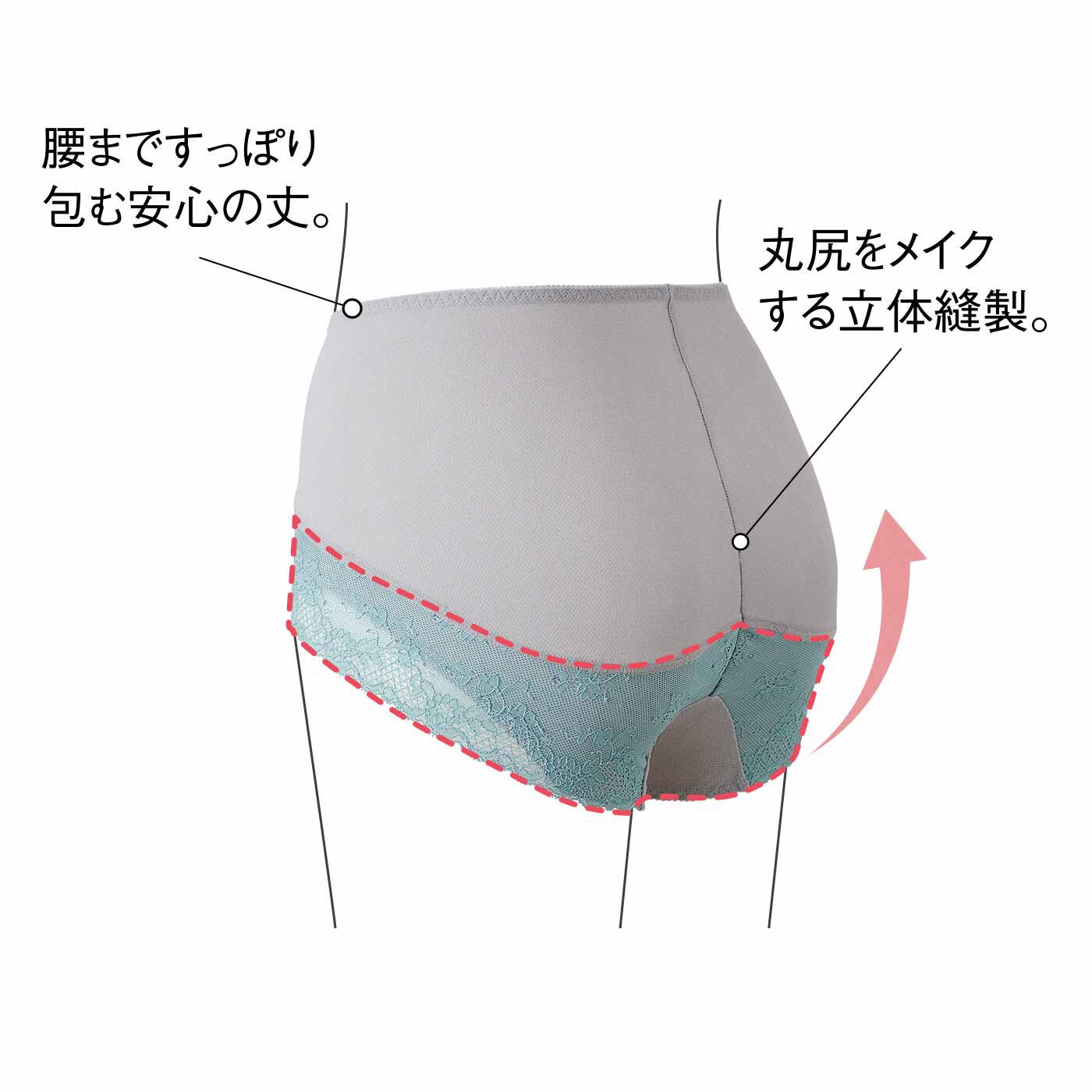 flufeel［フラフィール］|さらっとヌーディー お尻流れガード立体ショーツ〈3L～6L/吸汗速乾〉の会