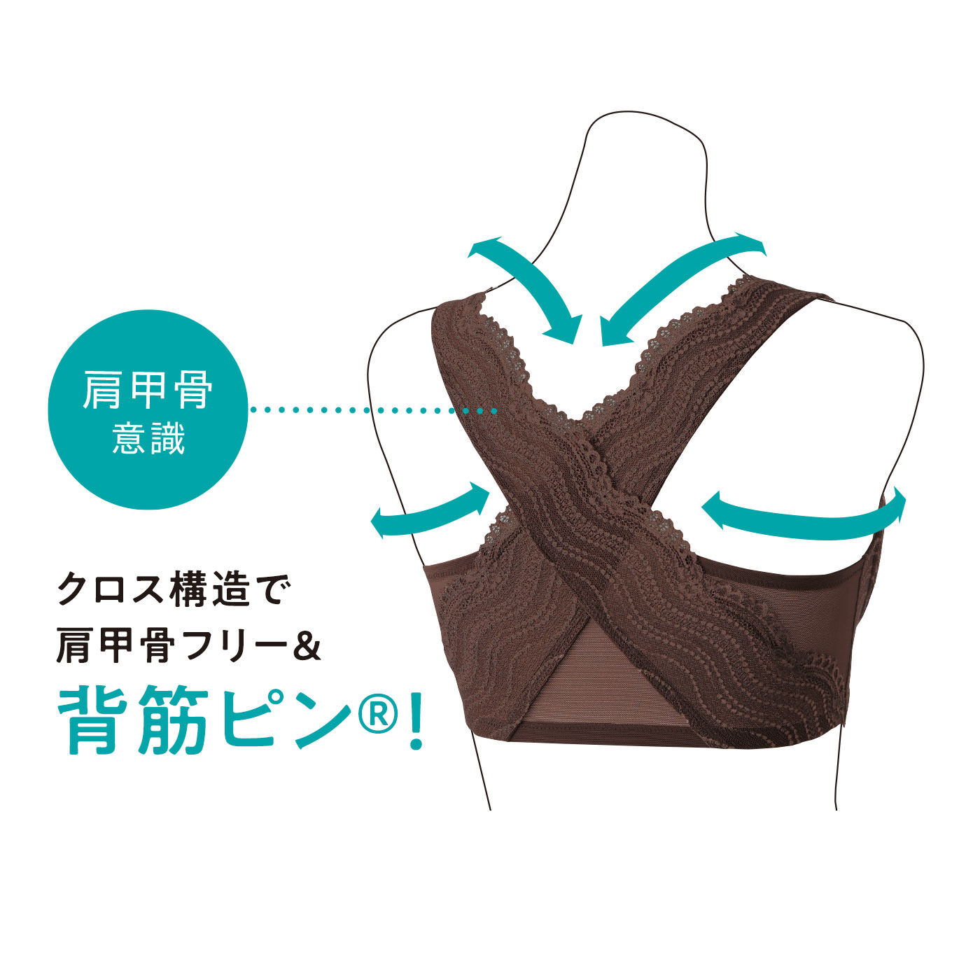flufeel［フラフィール］|肩甲骨をらくらく意識で背筋ピン！ ヨガ気分ブラ〈レース/ベーシックカラー〉の会