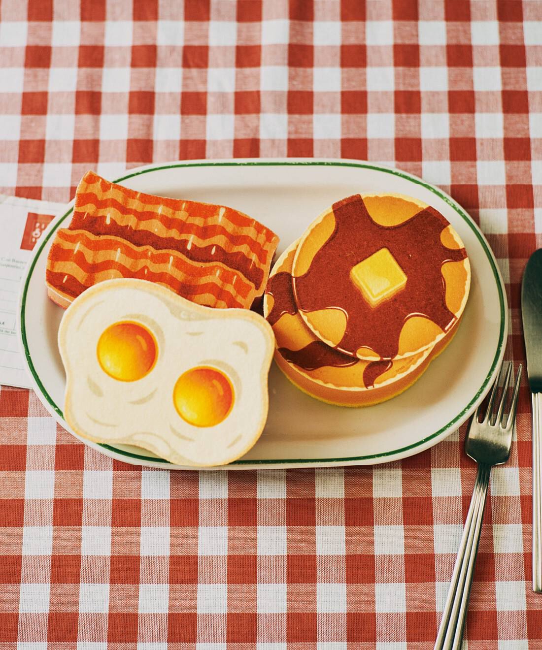 フェリシモの雑貨Kraso［クラソ］|キッチンにかわいい魔法！　食べたくなりそうなブレックファーストスクラブスポンジ〈３個セット〉の会