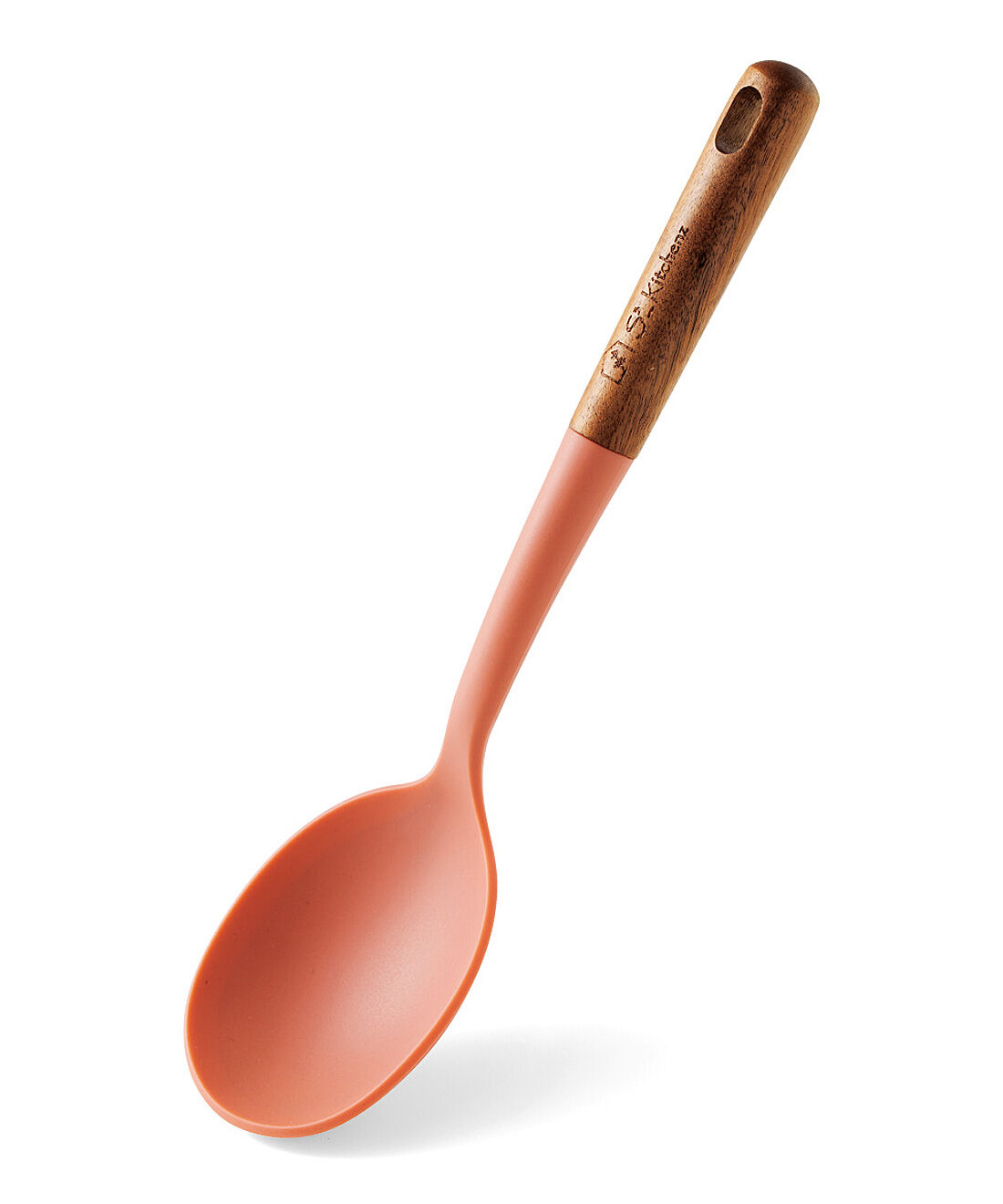 フェリシモの雑貨 Kraso|エスキューブキッチンズ　調理をもっと心地よく　天然木がアクセントのそろえたくなる　シリコーンキッチンツールの会|〈クッキングスプーン〉煮物、いためもの、盛り付けなど、幅広く活躍！