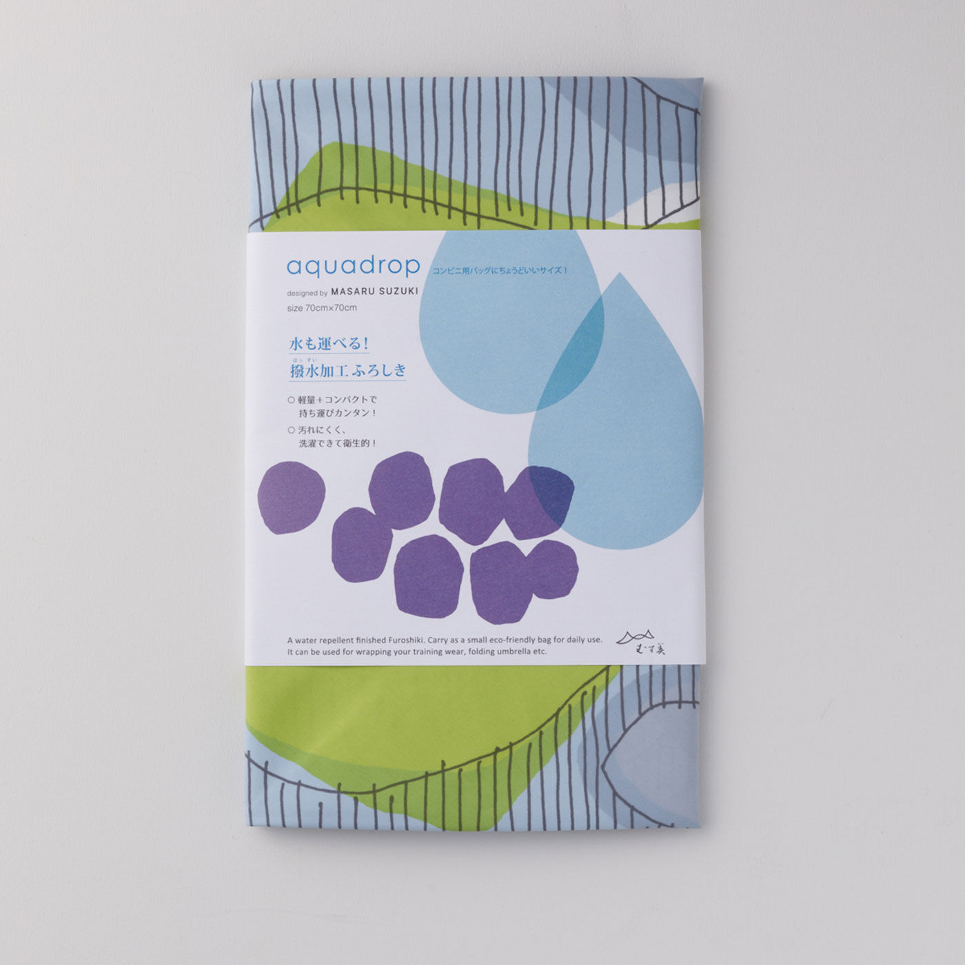フェリシモの雑貨Kraso［クラソ］|【むす美】撥水加工で使い方が広がる風呂敷〈アクアドロップ７０〉の会