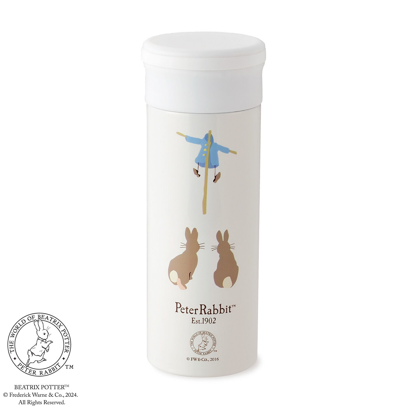 フェリシモの雑貨 Kraso|ピーターラビット（TM）　いつも一緒にお出かけ　保温保冷対応　真空２重ステンレスマグボトル〈310ml〉|〈back〉