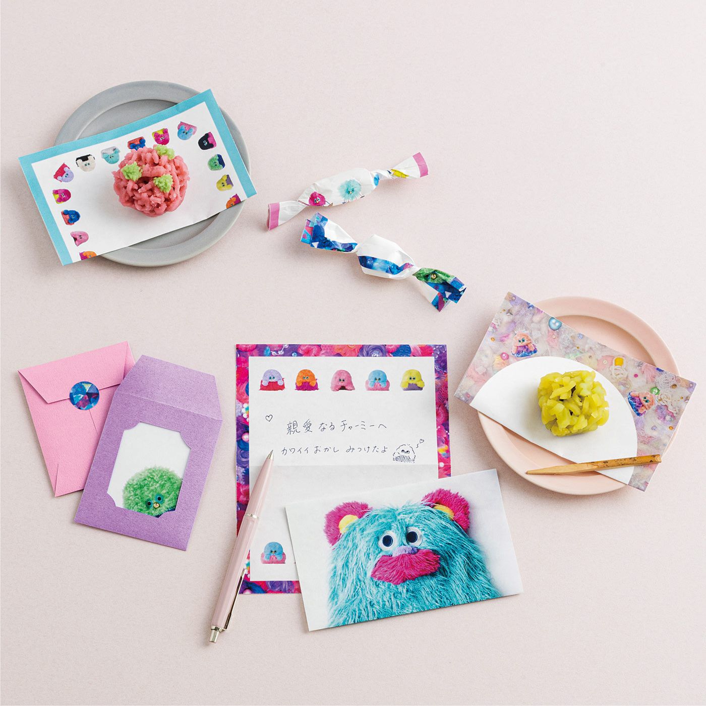 フェリシモの雑貨Kraso［クラソ］|KAWAII COMPANY　愛媛で1938年に創業　すてきな気持ちをやさしく添える　伊予和紙の懐紙ミニレターセットの会